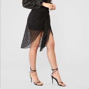 🆕Fashion Nova - Miami vibing mesh tie skirt in black